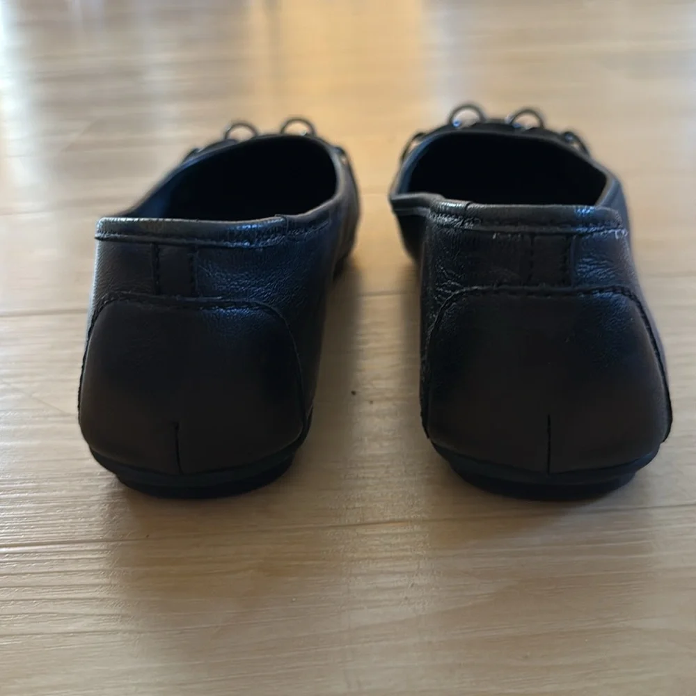 EASY SPIRIT WOMENS BLACK LEATHER BRANDI SLIP ON CASUAL SHOE LIGHTWEIGHT SIZE 8.5